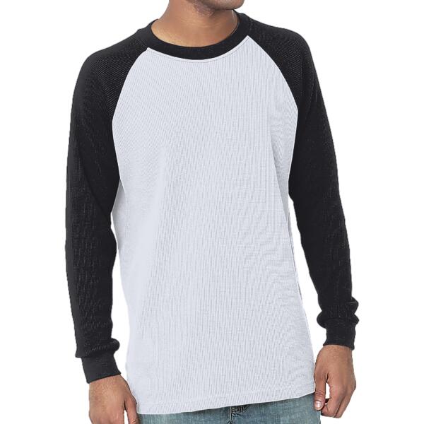 Men's USA-Made Heavyweight Waffle Knit Thermal Raglan T-Shirt Thumbnail