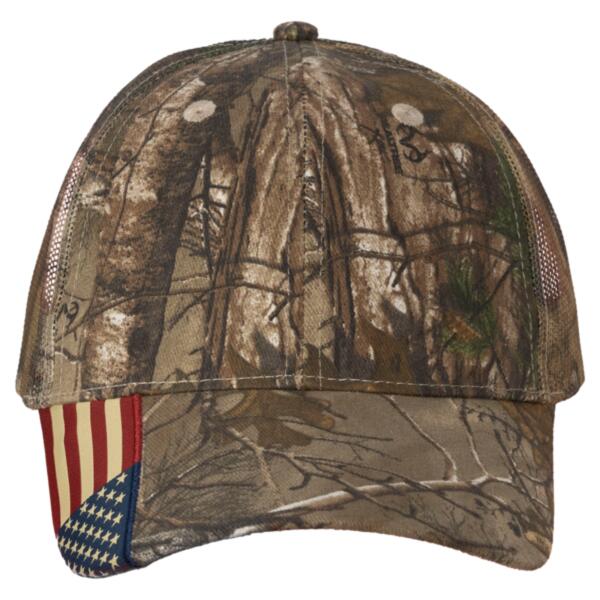 Camo Woven USA Flag Mesh Cap Thumbnail