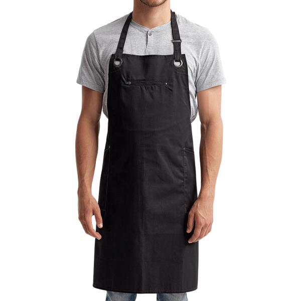 Barley Contrast Stitch Recycled Bib Apron Thumbnail