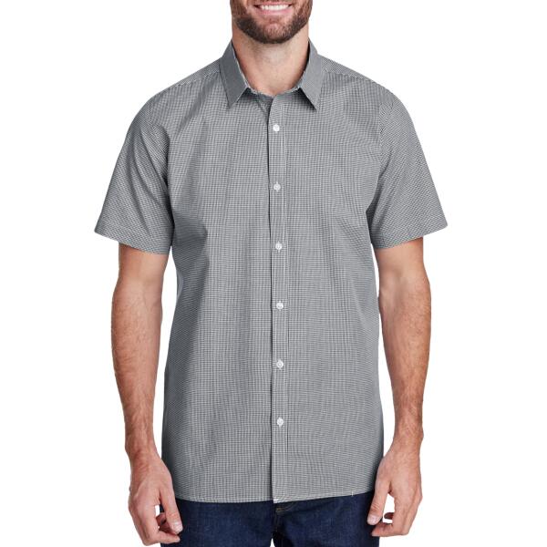 Men's Microcheck Gingham Cotton Shirt Thumbnail