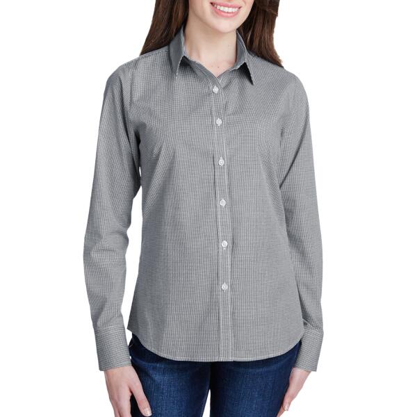 Women's Microcheck Gingham Cotton Shirt Thumbnail