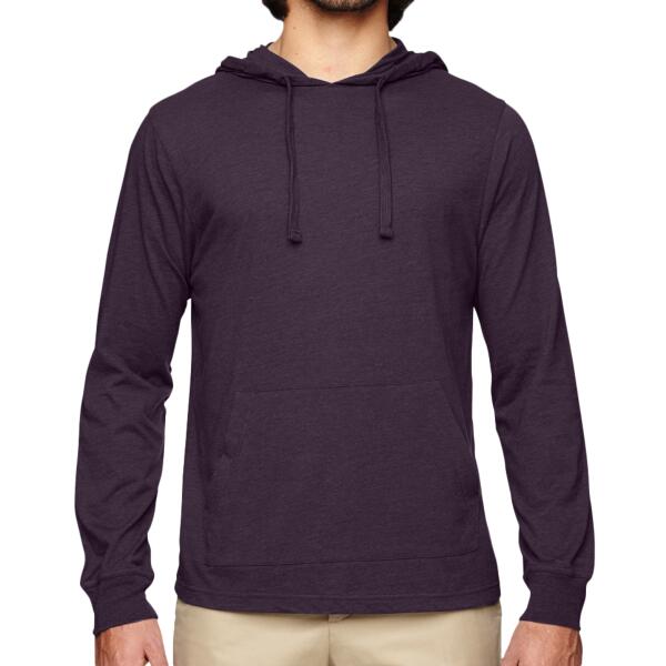 Unisex Eco Jersey Pullover Hooded Long Sleeve T-Shirt Thumbnail