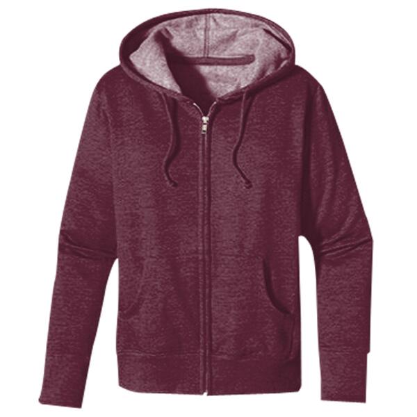 Women's Heathered Full-Zip Hooded Sweatshirt Thumbnail