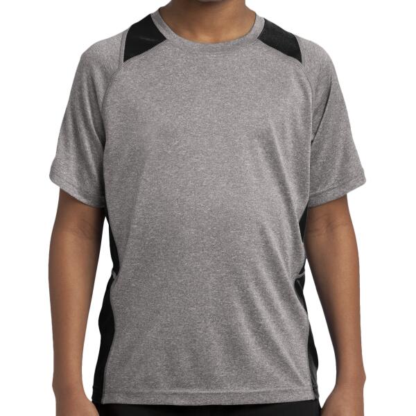Youth Heather Colorblock Contender Tee Thumbnail