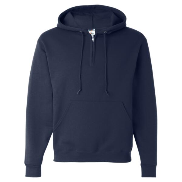 Unisex NuBlend® Quarter-Zip Hooded Sweatshirt Thumbnail