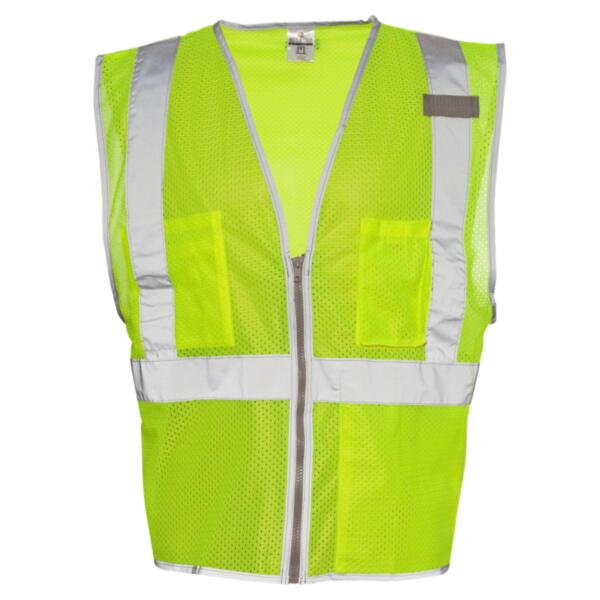 Unisex Premium Brilliant Series® Three-Pocket Zippered Mesh Vest Thumbnail