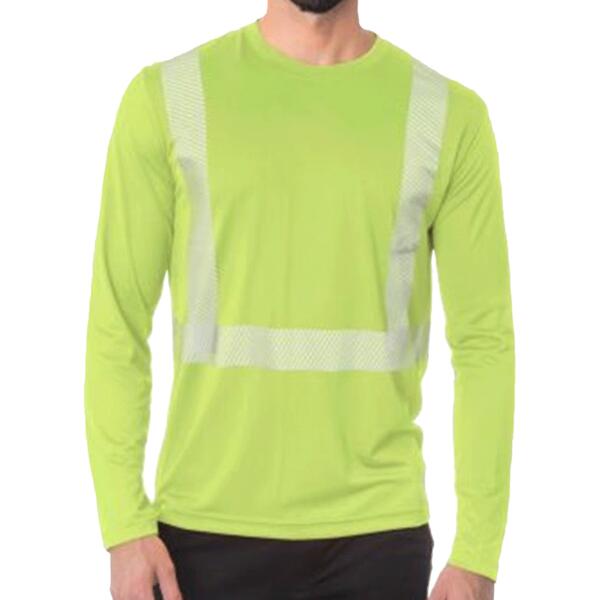 USA-Made Hi-Visibility Long Sleeve Performance T-Shirt - Segmented Tape Thumbnail