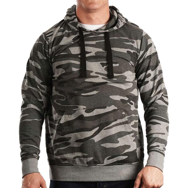 Men's Enzyme-Washed French Terry Hooded Sweatshirt Thumbnail