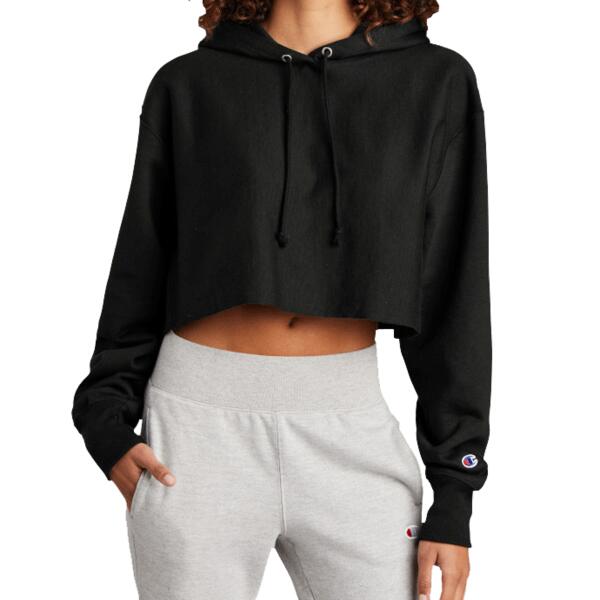 Women's Reverse Weave ® Cropped Cut Off Hooded Sweatshirt Thumbnail
