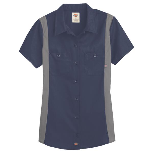 Women's Short Sleeve Industrial Colorblocked Shirt Thumbnail