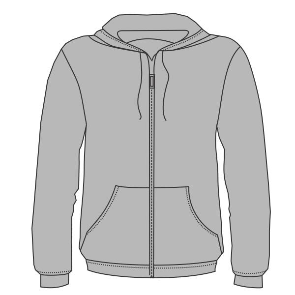 Unisex Sponge Fleece DTM Full-Zip Hoodie Thumbnail