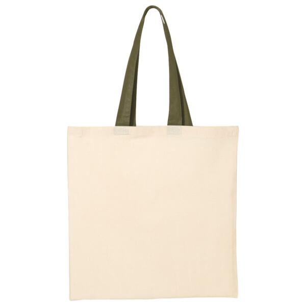 Economical Tote with Contrast-Color Handles Thumbnail