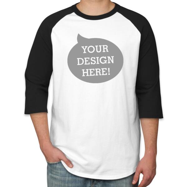 Heavy Cotton Three-Quarter Raglan Sleeve T-Shirt Thumbnail