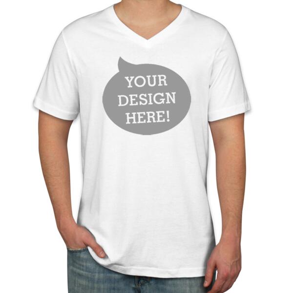 Unisex Short Sleeve V-Neck Jersey Tee Thumbnail